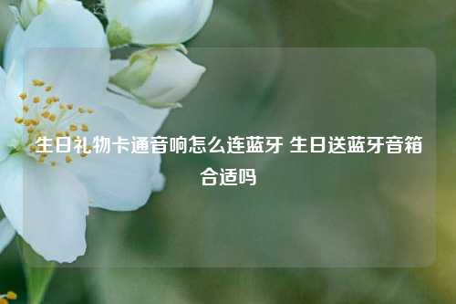 生日礼物卡通音响怎么连蓝牙 生日送蓝牙音箱合适吗