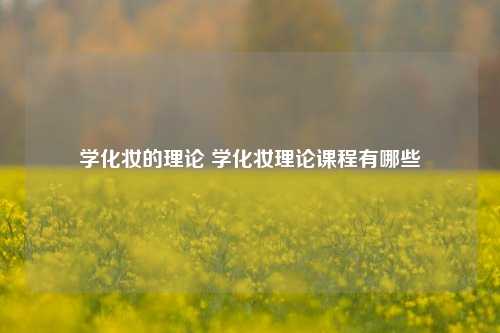 学化妆的理论 学化妆理论课程有哪些